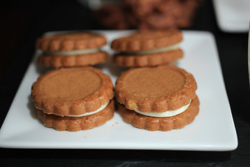 French dessert with various items