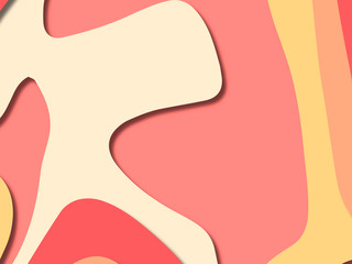 3D abstract background with paper cut shapes.Abstract paper carve template background,for book cover.Paper cut background. Abstract realistic paper decoration for design