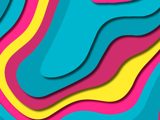 3D abstract background with paper cut shapes.Abstract paper carve template background,for book cover.Paper cut background. Abstract realistic paper decoration for design