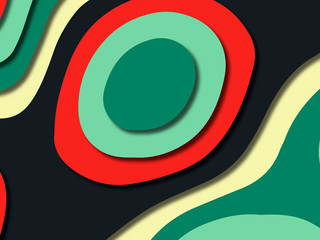 3D abstract background with paper cut shapes.Abstract paper carve template background,for book cover.Paper cut background. Abstract realistic paper decoration for design