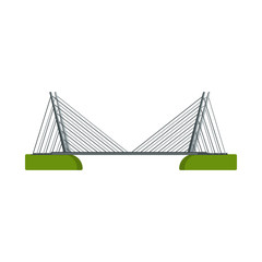 Vector design of bridgework and bridge sign. Collection of bridgework and landmark vector icon for stock.