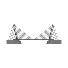 Vector design of bridgework and bridge sign. Collection of bridgework and landmark stock symbol for web.