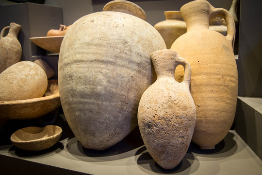 Display Of Ancient Pottery