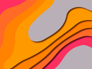 3D abstract background with paper cut shapes.Abstract paper carve template background,for book cover.Paper cut background. Abstract realistic paper decoration for design