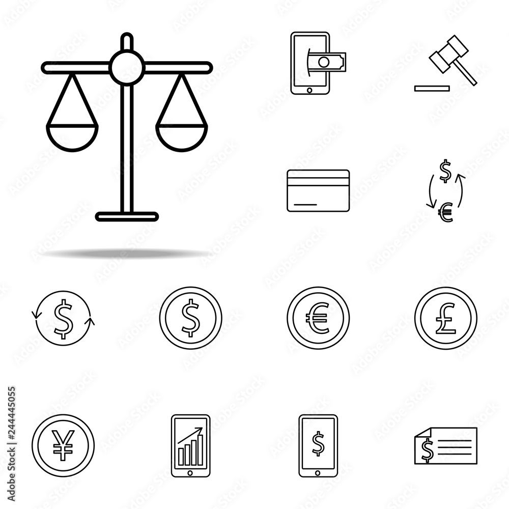 Aufkleber libra icon. finance and chart icons universal set for web and mobile