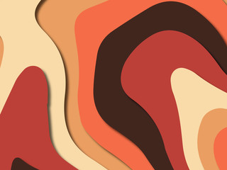 3D abstract background with paper cut shapes.Abstract paper carve template background,for book cover.Paper cut background. Abstract realistic paper decoration for design