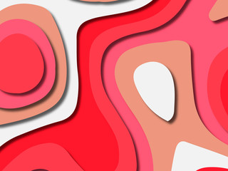 3D abstract background with paper cut shapes.Abstract paper carve template background,for book cover.Paper cut background. Abstract realistic paper decoration for design