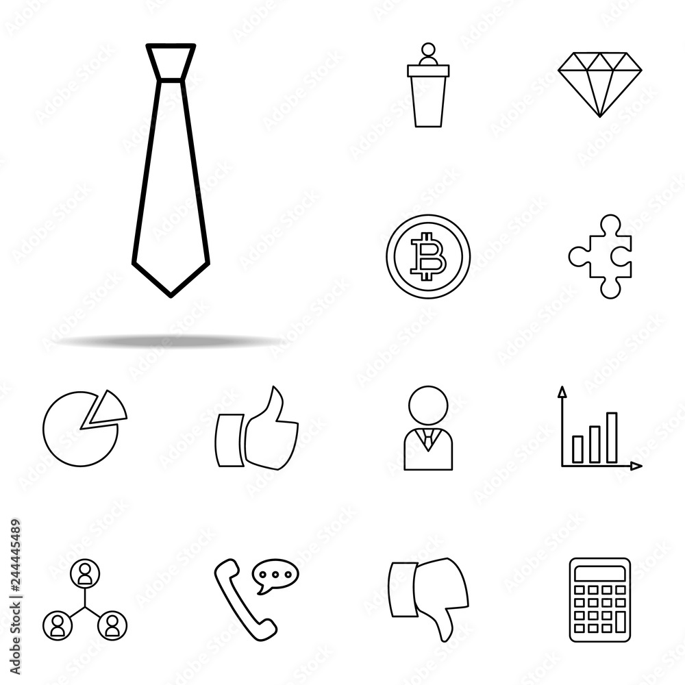 Poster tie icon. finance and chart icons universal set for web and mobile