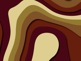 3D abstract background with paper cut shapes.Abstract paper carve template background,for book cover.Paper cut background. Abstract realistic paper decoration for design