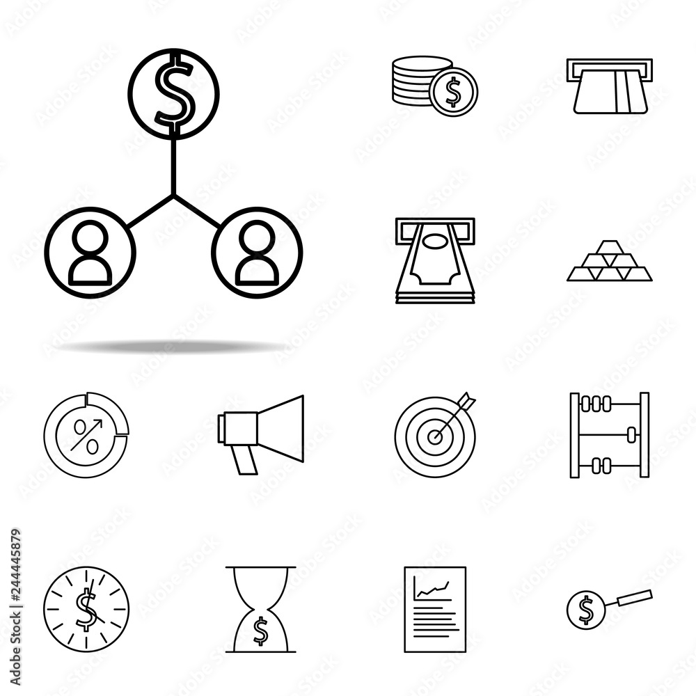 Poster common efforts icon. finance and chart icons universal set for web and mobile