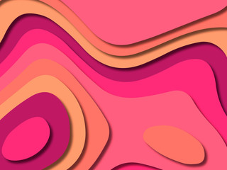 3D abstract background with paper cut shapes.Abstract paper carve template background,for book cover.Paper cut background. Abstract realistic paper decoration for design