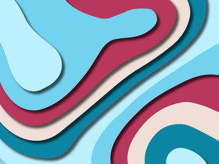 3D abstract background with paper cut shapes.Abstract paper carve template background,for book cover.Paper cut background. Abstract realistic paper decoration for design