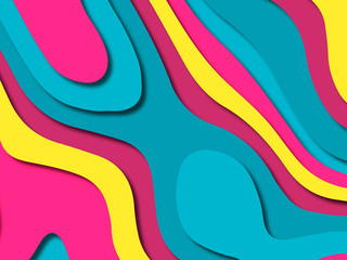 3D abstract background with paper cut shapes.Abstract paper carve template background,for book cover.Paper cut background. Abstract realistic paper decoration for design