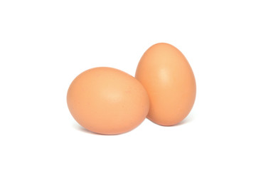 Egg on white background
