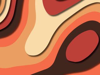 3D abstract background with paper cut shapes.Abstract paper carve template background,for book cover.Paper cut background. Abstract realistic paper decoration for design