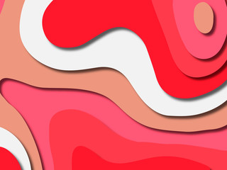 3D abstract background with paper cut shapes.Abstract paper carve template background,for book cover.Paper cut background. Abstract realistic paper decoration for design