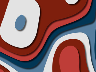 3D abstract background with paper cut shapes.Abstract paper carve template background,for book cover.Paper cut background. Abstract realistic paper decoration for design