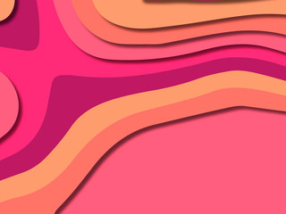 3D abstract background with paper cut shapes.Abstract paper carve template background,for book cover.Paper cut background. Abstract realistic paper decoration for design