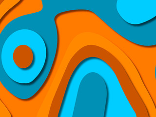 3D abstract background with paper cut shapes.Abstract paper carve template background,for book cover.Paper cut background. Abstract realistic paper decoration for design