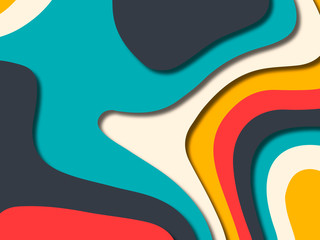 3D abstract background with paper cut shapes.Abstract paper carve template background,for book cover.Paper cut background. Abstract realistic paper decoration for design