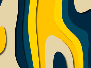 Fototapeta premium 3D abstract background with paper cut shapes.Abstract paper carve template background,for book cover.Paper cut background. Abstract realistic paper decoration for design