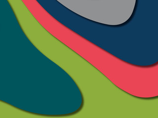 3D abstract background with paper cut shapes.Abstract paper carve template background,for book cover.Paper cut background. Abstract realistic paper decoration for design