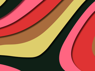 3D abstract background with paper cut shapes.Abstract paper carve template background,for book cover.Paper cut background. Abstract realistic paper decoration for design