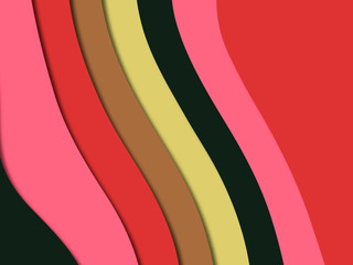 3D abstract background with paper cut shapes.Abstract paper carve template background,for book cover.Paper cut background. Abstract realistic paper decoration for design