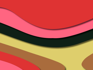 3D abstract background with paper cut shapes.Abstract paper carve template background,for book cover.Paper cut background. Abstract realistic paper decoration for design