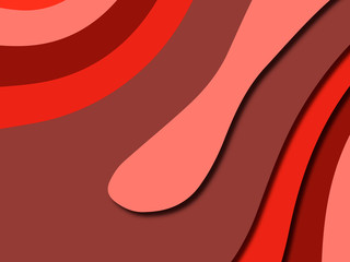 3D abstract background with paper cut shapes.Abstract paper carve template background,for book cover.Paper cut background. Abstract realistic paper decoration for design