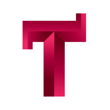 Letter T, Red Diamond Logo