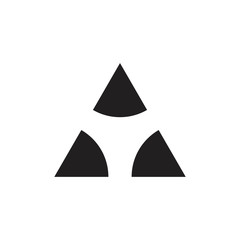 simple triangle geometric logo vector