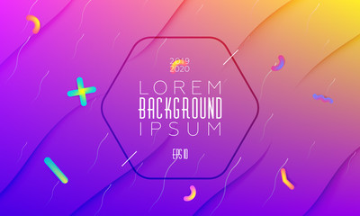 Color modern background. Colorful presentation backdrop. Cover design template. Vector background for poster, report, banner, any document page. Liquid fluid trendy futuristic color shapes.