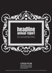 vintage frame, abstract template background, you can place relevant content on the area, vector illustration file.