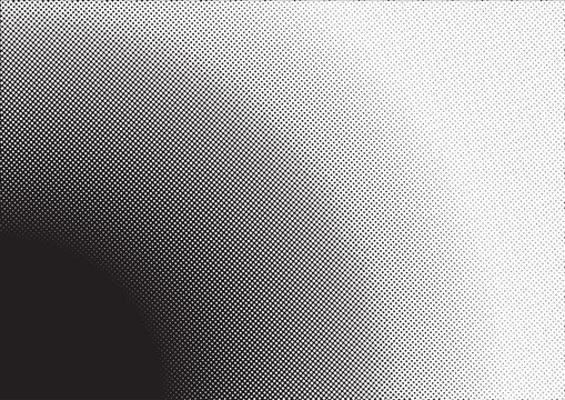 black and white background halftone screen, vector illustration.