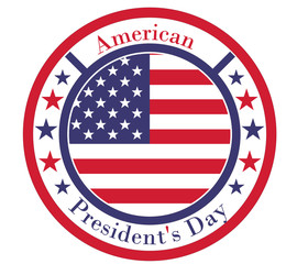 American President's day, national holiday. colors of the American flag
