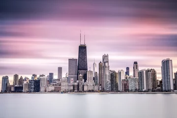 Rolgordijnen Chicago Across the Lake © xin