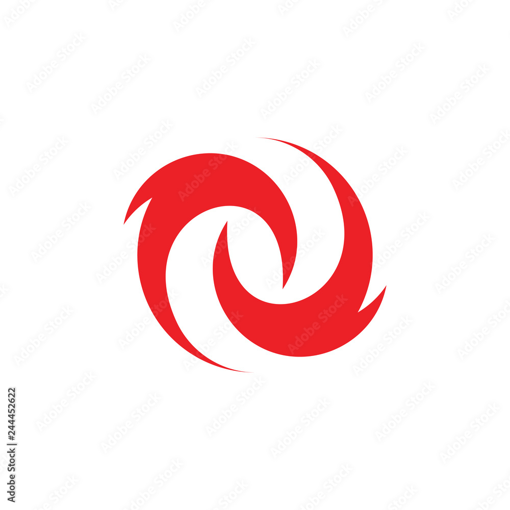 Poster curves circles rotation movement logo vector