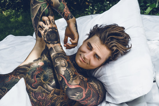 Tattooed Male Model Images – Browse 146,499 Stock Photos, Vectors, and Video