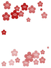 梅　うめ　ウメ　花　春　和の背景　和柄背景