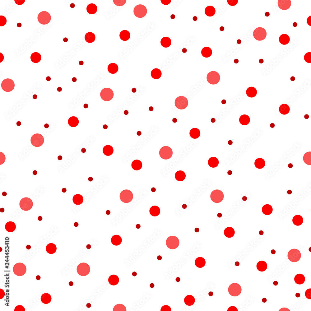 Poster red circle seamless. color chaotic pattern circle. seamless pattern. - vector.