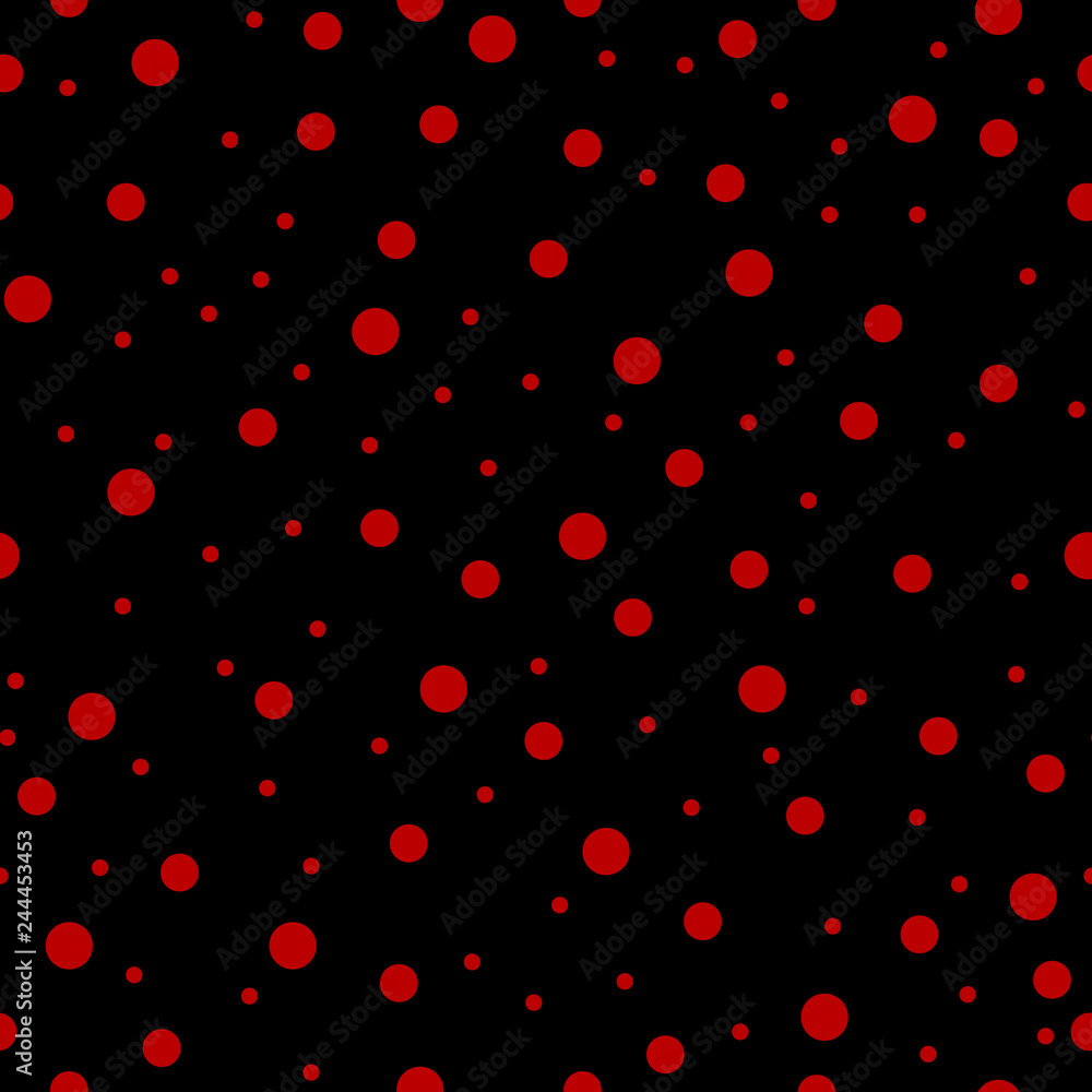 Poster red circle seamless. color chaotic pattern circle. seamless pattern. - vector.