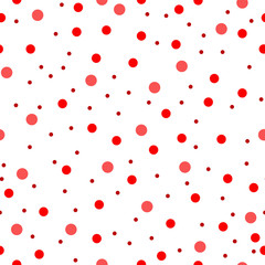 Red circle seamless. Color chaotic pattern circle. Seamless pattern. - Vector.