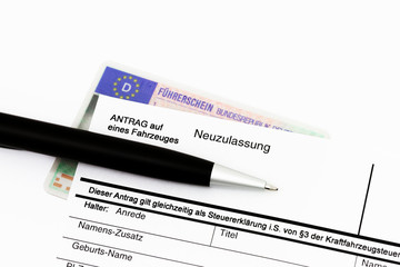 Antrag auf Neuzulassung eines Fahrzeuges