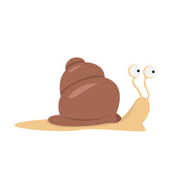 Snail on white background for graphic and web design, Modern simple vector sign. Internet concept. Trendy symbol for website design web button or mobile app