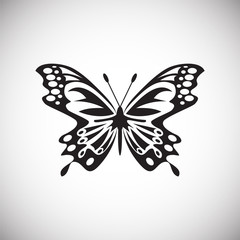Butterfly icon on white background for graphic and web design, Modern simple vector sign. Internet concept. Trendy symbol for website design web button or mobile app