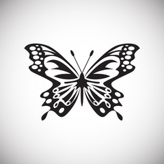 Butterfly icon on white background for graphic and web design, Modern simple vector sign. Internet concept. Trendy symbol for website design web button or mobile app