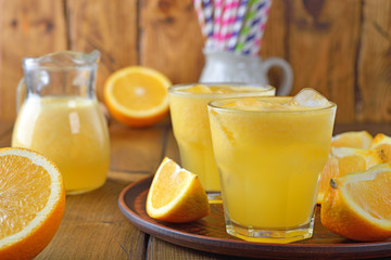 Natural fresh orange juice