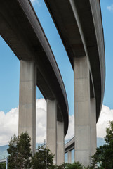 Underside of an elevated road