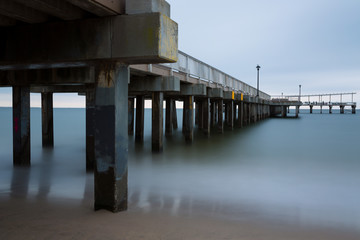 Steeplechase Pier at Coney Island in winter